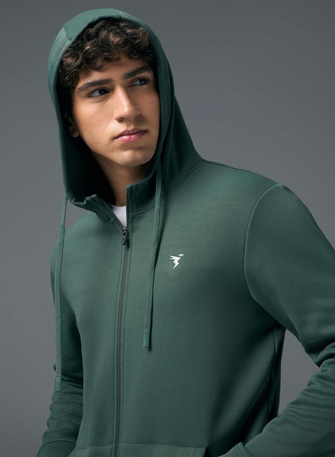 Technosport Men Solid Slim Fit Hooded Sports Jacket with TECHNOWARM - Image 5